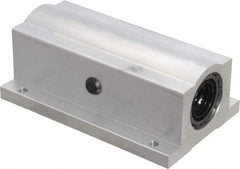 Thomson Industries - 3/4" Inside Diam, 1130/2260 Lbs. Dynamic Capacity, Closed Twin Pillow Block Linear Bearing - 1-3/4" Overall Height x 2-3/4" Overall Width - Apex Tool & Supply