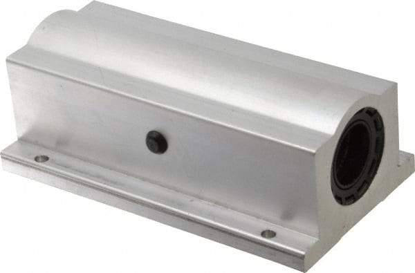 Thomson Industries - 1" Inside Diam, 1900/3800 Lbs. Dynamic Capacity, Closed Twin Pillow Block Linear Bearing - 2.19" Overall Height x 3-1/4" Overall Width - Apex Tool & Supply