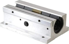 Thomson Industries - 3/4" Inside Diam, 1130/2260 Lbs. Dynamic Capacity, Open Twin Pillow Block Linear Bearing - 1.56" Overall Height x 2-3/4" Overall Width - Apex Tool & Supply