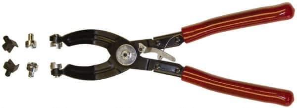 Mag-Mate - 10-1/2" OAL, Hose Clamp Pliers - 45° Jaw, Vinyl Coated Handles - Apex Tool & Supply