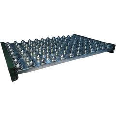 Conveyor Accessories; Type: Ball Transfer Plate; Width (Inch): 63; For Use With: 1.9″ diameter roller conveyor frames and 1-3/8″ roller conveyor; Overall Height: 3.8000 in; Material: Steel; Overall Length (Inch): 60.00; Length: 60.00; Overall Length: 60.0