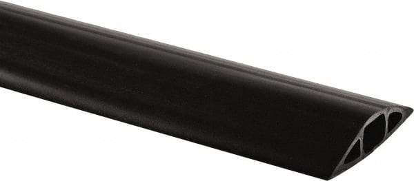 Hubbell Wiring Device-Kellems - 1 Channel, 25 Ft Long, 3/4" Max Compatible Cable Diam, Black PVC On Floor Cable Cover - 3-1/4" Overall Width x 27.9mm Overall Height, 30.7mm Channel Width x 3/4" Channel Height - Apex Tool & Supply