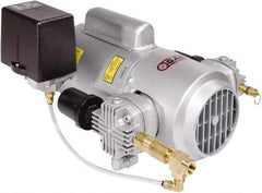 Gast - 1/2 hp, 4.5 CFM, 50 Max psi Piston Compressor Pump - 115/230-1 Volt, 16.02" Long x 13.14" Wide x 8.62" High - Apex Tool & Supply
