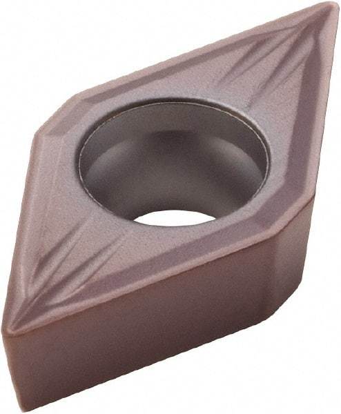 Seco - DCMT32.51 MF2 Grade TP1030 Cermet Turning Insert - Uncoated, 55° Diamond, 3/8" Inscr Circle, 5/32" Thick, 1/64" Corner Radius - Apex Tool & Supply