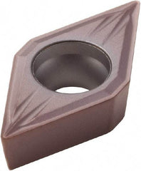 Seco - DCMT32.51 MF2 Grade TP1030 Cermet Turning Insert - Uncoated, 55° Diamond, 3/8" Inscr Circle, 5/32" Thick, 1/64" Corner Radius - Apex Tool & Supply