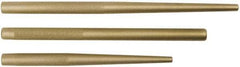 Proto - 3 Piece, 3/8 to 3/4", Drift Punch Set - Round Shank, Brass, Comes in Tool Roll - Apex Tool & Supply