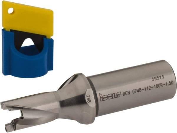 Iscar - 3/4" to 0.783" Diam, 1.5xD, 1.12" Max Depth, 1" Shank Diam, 4-1/2" OAL, Replaceable-Tip Drill - FCP, ICK, ICK-2M, ICM, ICN, ICP, iCP-2M Insert, 19 Seat Size, 35585785 Toolholder, Series SumoCham - Apex Tool & Supply