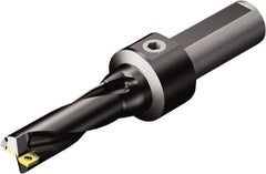 Sandvik Coromant - 4.291" Max Drill Depth, 3xD, 1-3/8" Diam, Indexable Insert Drill - 2 Inserts, 1-1/2" Shank Diam, Flange Shank - Apex Tool & Supply