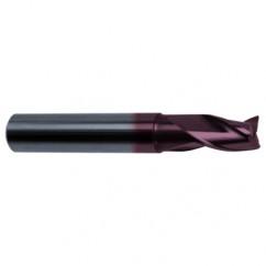 3.5mm Dia. x 50mm Overall Length 3-Flute Square End Solid Carbide SE End Mill-Round Shank-Center Cut-Firex - Apex Tool & Supply