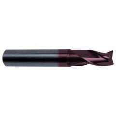 3.5mm Dia. x 50mm Overall Length 3-Flute Square End Solid Carbide SE End Mill-Round Shank-Center Cut-Firex - Apex Tool & Supply