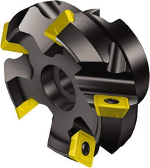 Sandvik Coromant - 3" Cut Diam, 1" Arbor Hole, 0.24" Max Depth of Cut, 45° Indexable Chamfer & Angle Face Mill - 8 Inserts, R245-12T3.. Insert, Right Hand Cut, Series CoroMill 245 - Apex Tool & Supply