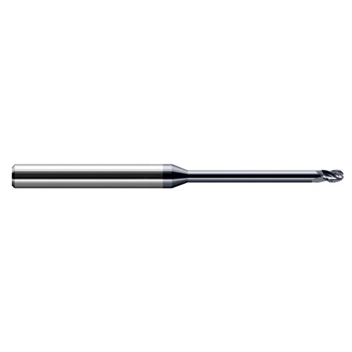 ‎1/16″ Dia. × 1/8″ Shank × 3/32″ DOC × 2-1/2″ OAL, Carbide AlTiN, Stub , 3 Flute, Ballnose End Mill