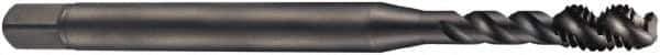 DORMER - M20x2.50 Metric Coarse 4 Flute 6H Bottoming Spiral Flute Tap - Cobalt, Oxide Finish, 140mm OAL, Right Hand Flute, Right Hand Thread, Series EX016H - Apex Tool & Supply
