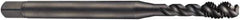 DORMER - M20x2.50 Metric Coarse 4 Flute 6H Bottoming Spiral Flute Tap - Cobalt, Oxide Finish, 140mm OAL, Right Hand Flute, Right Hand Thread, Series EX016H - Apex Tool & Supply