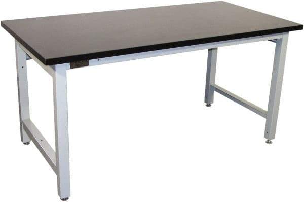 Proline - 60 Wide x 30" Deep x 36" High, Chem-Guard Workbench - Adjustable Height Legs, Blue - Apex Tool & Supply