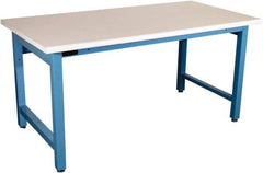 Proline - 60 Wide x 30" Deep x 36" High, Static Dissipative Workbench - Adjustable Height Legs, Blue - Apex Tool & Supply