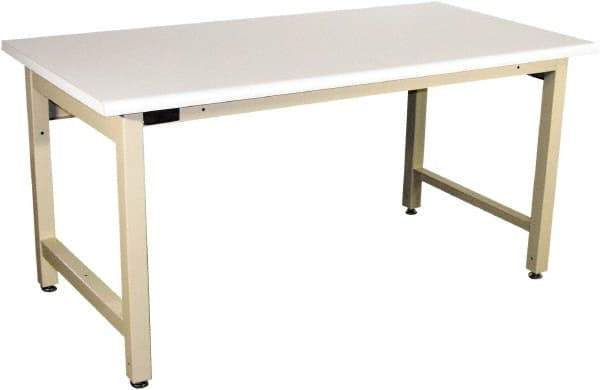 Proline - 60 Wide x 30" Deep x 36" High, Static Dissipative Workbench - Adjustable Height Legs, Beige - Apex Tool & Supply