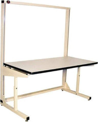 Proline - 60 Wide x 30" Deep x 36" High, Static Dissipative Workbench - Adjustable Height Legs, Beige - Apex Tool & Supply