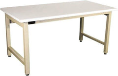 Proline - 60 Wide x 36" Deep x 36" High, Static Dissipative Workbench - Adjustable Height Legs, Beige - Apex Tool & Supply
