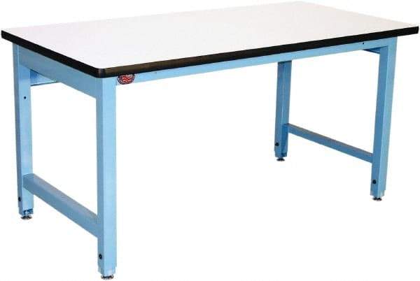 Proline - 60 Wide x 30" Deep x 36" High, Static Dissipative Workbench - Adjustable Height Legs, Blue - Apex Tool & Supply