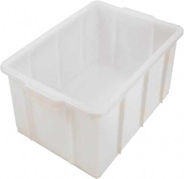 Dynalon Labware - 12.2 Gal, Clear Polyethylene Tote Container - Nesting, 23.4" Long x 14.4" Wide x 10" High - Apex Tool & Supply