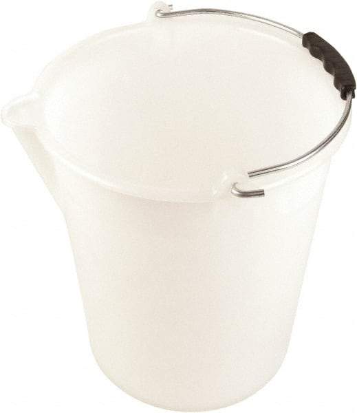 Dynalon Labware - 4-1/2 Gal Translucent Tapered Conical Polyethylene Bucket - 13-3/8" High x 12-3/16" Diam - Apex Tool & Supply
