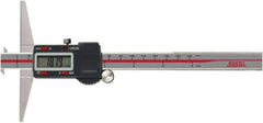 SPI - 0" to 8" Electronic Depth Gage - 0.0015" Accuracy, 0.0005" Resolution, 4" Base Length - Apex Tool & Supply