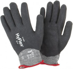 Ansell - Size S, ANSI Cut Lvl A2, Abrasion Lvl 4, Nitrile Coated Cut Resistant Gloves - Fully Coated Coated, Black - Apex Tool & Supply