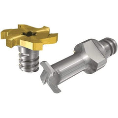 Iscar - MM TS Grade IC928 Carbide T-Slot Milling Tip Insert - TiAlN Finish, 6 Flutes, 10.5mm Cutting Diam, 2mm Depth of Cut, 0.016" Cnr Rad - Apex Tool & Supply