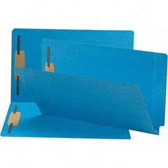 SMEAD - 15-1/4 x 9-1/2", Legal, Blue, File Folders with End Tab - 11 Point Stock, Straight Tab Cut Location - Apex Tool & Supply
