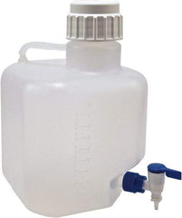 Dynalon Labware - 10,000 mL Carboy - Polypropylene, Translucent, 14.1" High x 9.4" Diam, 90mm Cap - Apex Tool & Supply
