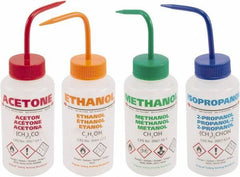 Dynalon Labware - 500 mL Safety Wash Bottle - Polyethylene, Translucent, 6-1/2" High x 3" Diam, 50mm Cap - Apex Tool & Supply