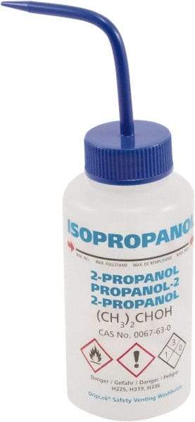 Dynalon Labware - 500 mL Safety Wash Bottle - Polyethylene, Translucent, 6-1/2" High x 3" Diam, 50mm Cap - Apex Tool & Supply