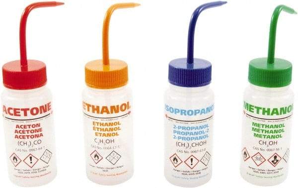 Dynalon Labware - 250 mL Safety Wash Bottle - Polyethylene, Translucent, 5.7" High x 2.4" Diam, 50mm Cap - Apex Tool & Supply