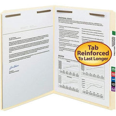 SMEAD - 11-5/8 x 9-1/2", Letter Size, Manila, File Folders with Top Tab - 11 Point Stock, Straight Tab Cut Location - Apex Tool & Supply