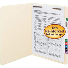 SMEAD - 11-5/8 x 9-1/2", Letter Size, Manila, File Folders with Top Tab - 11 Point Stock, Straight Tab Cut Location - Apex Tool & Supply