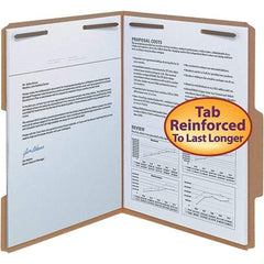SMEAD - 11-5/8 x 9-15/16", Letter Size, Kraft, File Folders with Top Tab - 11 Point Stock, Right of Center Tab Cut Location - Apex Tool & Supply