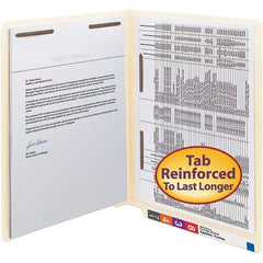 SMEAD - 12-1/4 x 9-1/2", Letter Size, Manila, File Folders with End Tab - 11 Point Stock, Straight Tab Cut Location - Apex Tool & Supply