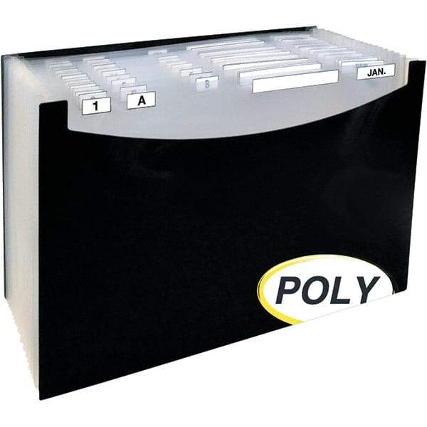 SMEAD - 15 x 9-1/4", Legal, Black, Expansion Folders - Assorted Tab Cut Location - Apex Tool & Supply