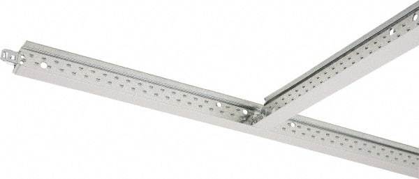 Armstrong World - 144" Long x 15/16" Wide, Hot-Dipped Galvanized Steel Main Beam - ASTM C636 Specification, White - Apex Tool & Supply