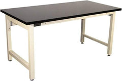 Proline - 72 Wide x 30" Deep x 36" High, Chem-Guard Workbench - Adjustable Height Legs, Beige - Apex Tool & Supply