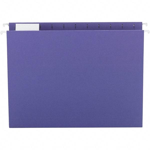 SMEAD - 12-1/4 x 9-1/2", Letter Size, Purple, Hanging File Folder - 11 Point Stock, 1/5 Tab Cut Location - Apex Tool & Supply