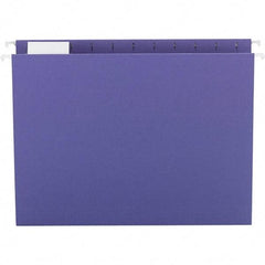 SMEAD - 12-1/4 x 9-1/2", Letter Size, Purple, Hanging File Folder - 11 Point Stock, 1/5 Tab Cut Location - Apex Tool & Supply