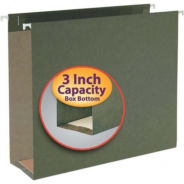 SMEAD - 12-1/4 x 9-1/2", Letter Size, Standard Green, Hanging File Folder - 11 Point Stock - Apex Tool & Supply