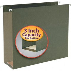 SMEAD - 12-1/4 x 9-1/2", Letter Size, Standard Green, Hanging File Folder - 11 Point Stock - Apex Tool & Supply