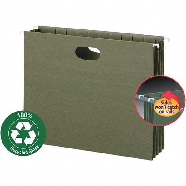 SMEAD - 12-1/4 x 9-1/2", Letter Size, Standard Green, Hanging File Folder - Apex Tool & Supply