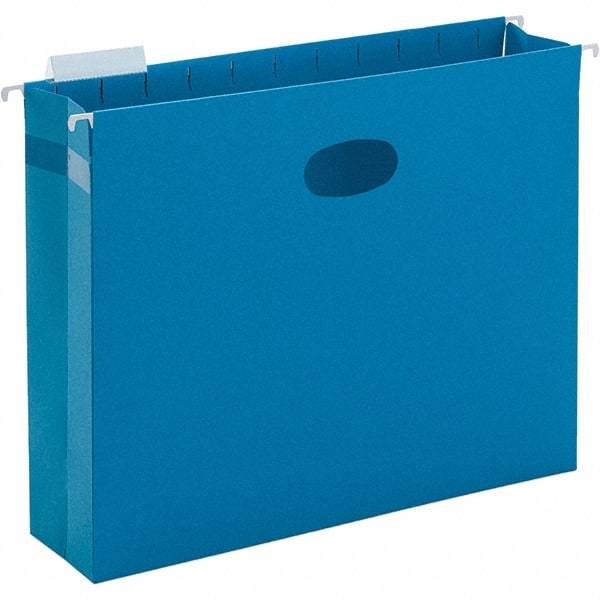 SMEAD - 12-1/4 x 9-1/2", Letter Size, Sky Blue, Hanging File Folder - 11 Point Stock, 1/5 Tab Cut Location - Apex Tool & Supply