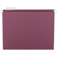 SMEAD - 12-1/4 x 9-1/2", Letter Size, Maroon, Hanging File Folder - 11 Point Stock, 1/5 Tab Cut Location - Apex Tool & Supply