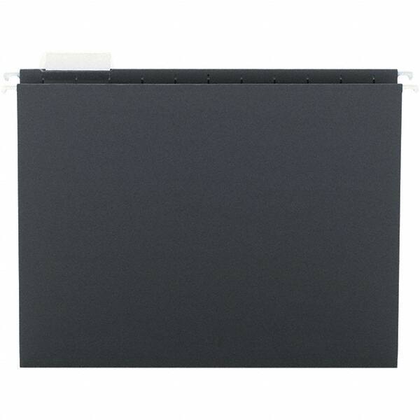 SMEAD - 12-1/4 x 9-1/2", Letter Size, Black, Hanging File Folder - 11 Point Stock, 1/5 Tab Cut Location - Apex Tool & Supply