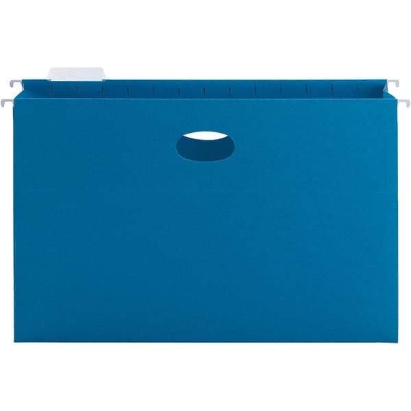 SMEAD - 9-1/2 x 14-1/2", Legal, Sky Blue, Hanging File Folder - 11 Point Stock, 1/5 Tab Cut Location - Apex Tool & Supply